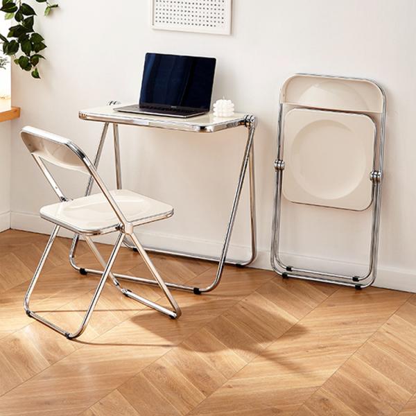 Metal and Plastic Folding Picnic Dining Coffee Table for Modern Outdoor Garden Living Room