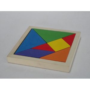 Quality Custom Train Creative Thinking Tangram Blocks Toddler Wooden Jigsaw Puzzles for sale