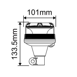 Aluminum Alloy Amber Rotating Beacon IP65 Flashing Beacon Light Multifunction