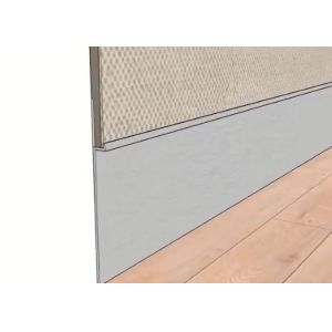 Kitchen Brushed Aluminium Skirting Aluminum Plinth Skirting Board