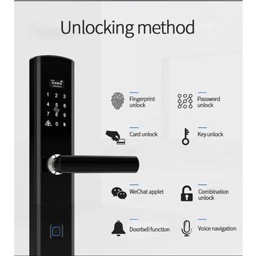 Electronic Fingerprint Magnetic Door Lock Standard Mortise Smart Big Panel