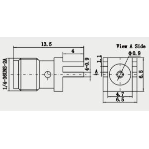 50Ohm Gold Plated Rigth Angle SMA Female Solder Connector