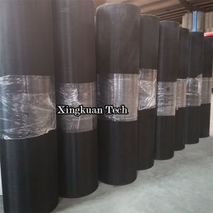 Black Epoxy Coated Steel Metal Wire Mesh, Epoxy Coating Screening Support Layer