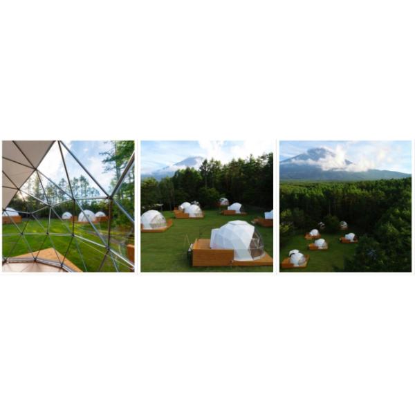 Customized Geodesic Dwell PVC Tarpaulin Glamping Dome Tent