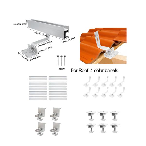 Natural Aluminum Roof Hook for Easy Installation of Metal Roof Solar Panel Mount