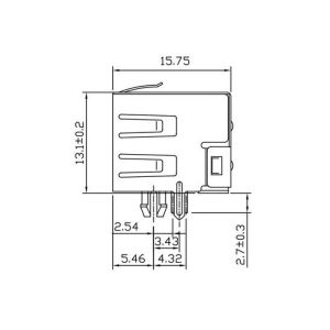 RJHSE-7360 Lan Transformer RJ45 Modular Jack LPJE101CNL-6P 10/100M RJ45 Jack