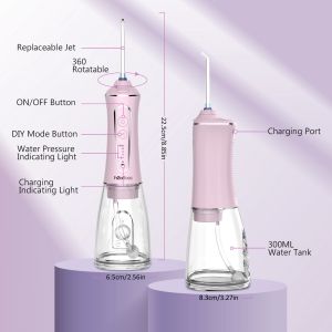 Customized Logo Water Dental Flossers Cordless Teeth Cleaning Electric Water