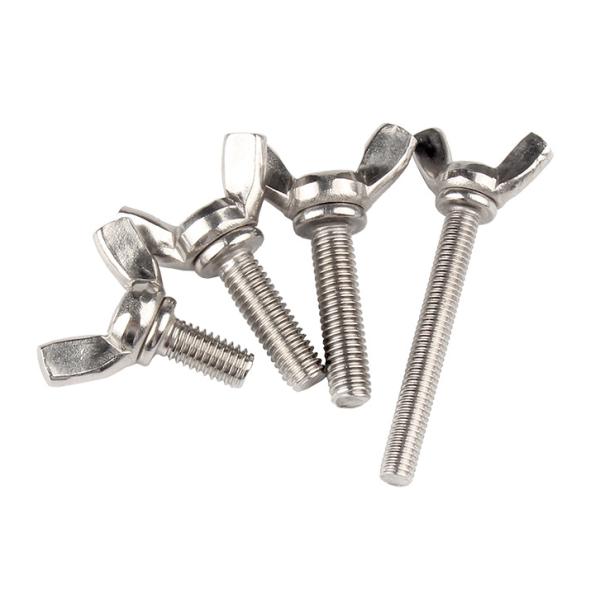 ANSI/ASME Standard M6 M8 M10 Stainless Steel Wing Bolt And Nuts Resistant to Corrosion for Industrial Machinery