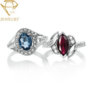 Embossed 14K Womens Class Rings