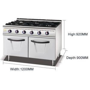 Quality Cooking Equipment GL-ZH-RA-6A Low Noise Gas Cooker with Adjustable Temperature for sale