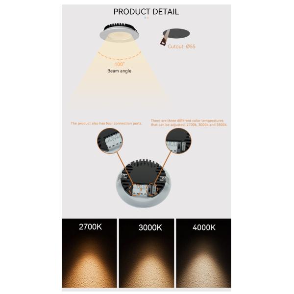 3CCT Led Cabinet Light 3W 450lm Kitchen Cabinet Lighting 2700K 3000K 4000K