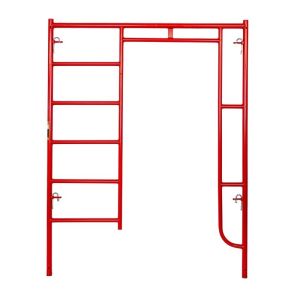 Red Q355 Steel Powder Coated Walk Through Frame Scaffolding for Heavy-Duty