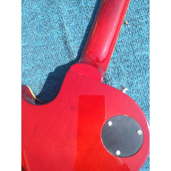 Tiger flame 1959 R9 LP standard electric guitar piece by piece neck body, Tune-o-Matic bridge, FRET binding free deliver