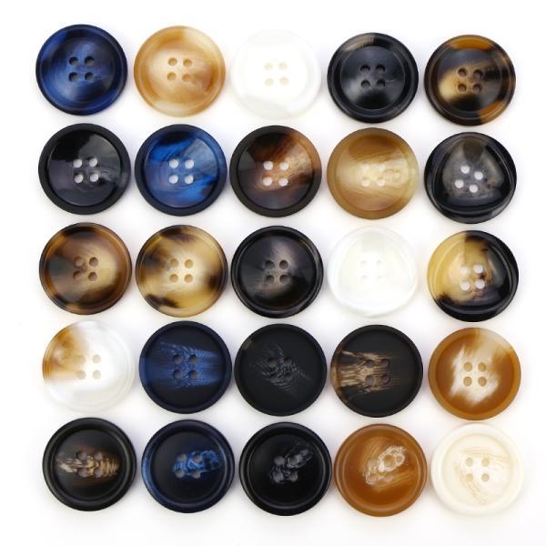 wholesale 16L 18L 20L 24L 28L dyeable 2holes/4holes polyester resin shirt button garment button