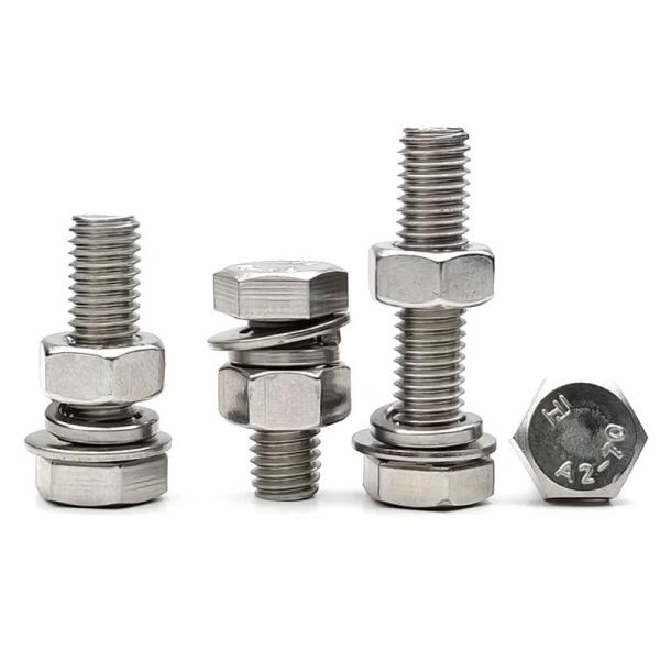 Hex Head Bolt And Nut With Washer Super Duplex Stainless Steel Bolts F53 S32750