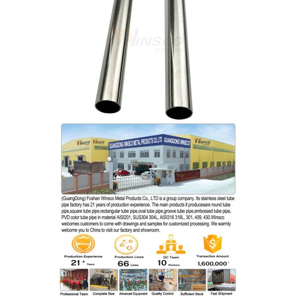 15.9mm Inox Metal Pipe TP 201 304 316 Satin Mirror Surface 0.4mm-1.5mm Wall Thick 5/8'' Stainless Steel Round Tube