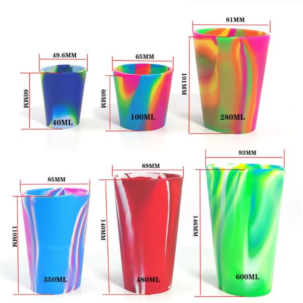 480ml 16 OZ BPA Free Silicone Durable Pint Beer Drinking Cup Ideal for Promotion Gift