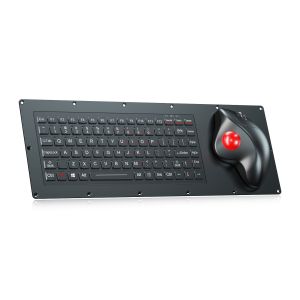 Military Grade Industrial Keyboard with FN Function Keys and Optical Trackball