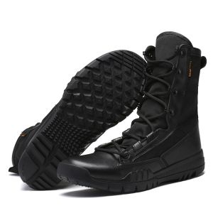 EVA Rubber Outsole Leather Security Hiking Tactic Training Boots Shoes Tactical
