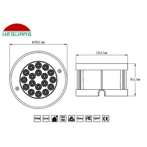 Small Pool Underwater LED Spotlights Dmx512 Muti Color SS316L 18W Excessed