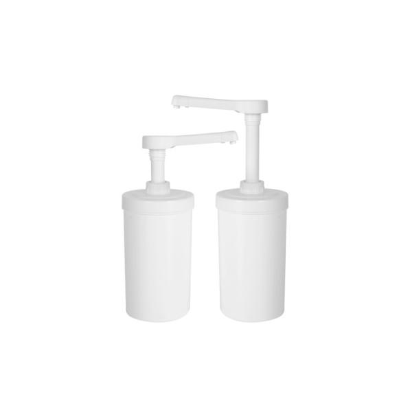 Food Grade Plastic Dispenser Pump 1Liter Container With Non-removable Sauce Pump