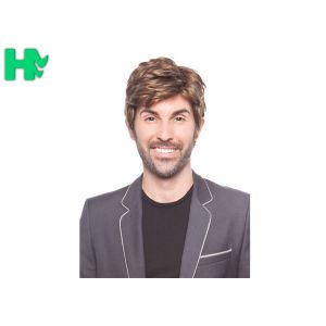 China Handsome FashionMen MaleShort Synthetic Hair Wigs  No Tangle No Shed 10 Inches on sale