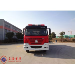 6x4 Drive Type Foam Fire Truck With Flat Top Metal Forward Turnover Cabin