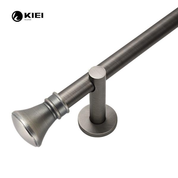 Buy Simple Finials Pipe Curtain Rods Set Aluminum Alloy Material at wholesale prices
