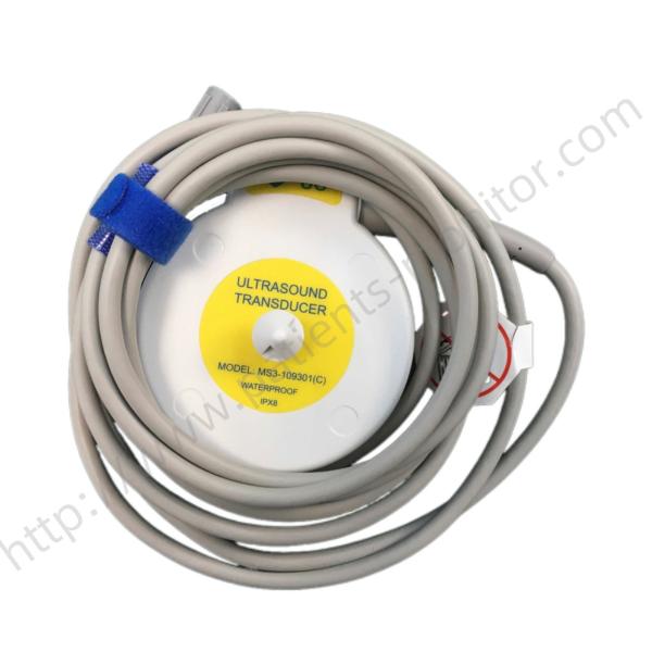 EDAN US Ultrasonic Transducer MS3-109301(C) 02.01.107705 6-Pin Yellow Label For F6 F9 Fetal Monitor