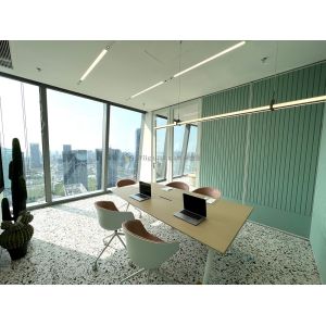 Aluminum Alloy Frame Office Partition Wall with Modern Design Tempered Glass
