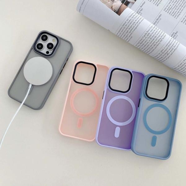 IPhone 16 Pro Magnetic Phone Case Anti Fingerprint Compatible Magsafe Charger