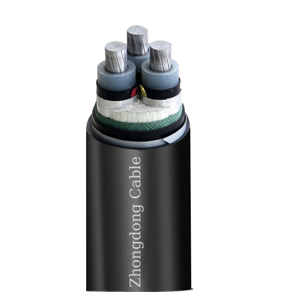 Buy Medium Voltage MV 26/35 KV Aluminum Power Cable Copper Tape Shield PVC Sheath at wholesale prices