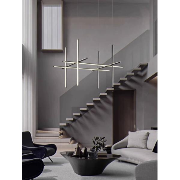 Light luxury simple gold led project chandelier designer model room cafe restaurant chandelier