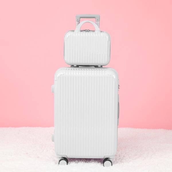 Travel luggage Sets, cosmetic case set, Scratch-Resistant And Wear-Resistant PVC Material, Large Capacity Suitcase, Silent Pulley + Combination Lock