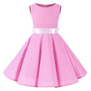 Polka Dot Flower Show Skirt Retro Cotton Kids Clothing