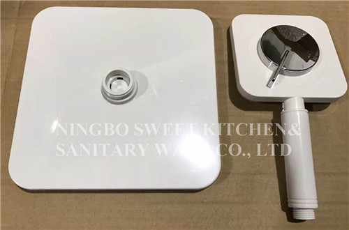 Hot sell Chrome plating shower head hand shower set square overhead shower rain shower kit