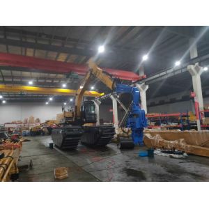 Canal Water Sinking Hydraulic Sheet Pile Driver For 40T Excavator