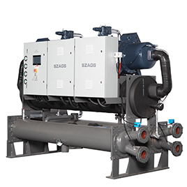 China AGS-100WSH 100HP Water Cooled Screw Chiller for Plastic Extrusion and Mold Processing with Semi-Hermetic Screw Compressor on sale