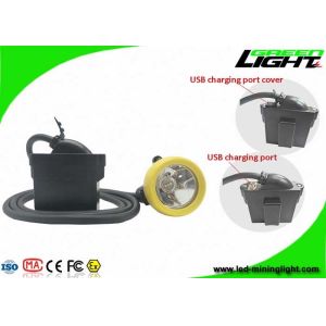 Rechargeable Mining Hard Hat Led Lights , Miners Cap Lamp Support USB Charger