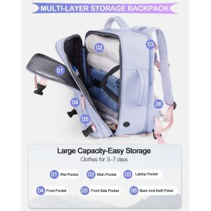 Purple 17.3 inch Laptop Airline Approved Carry On Luggage As Personal Items