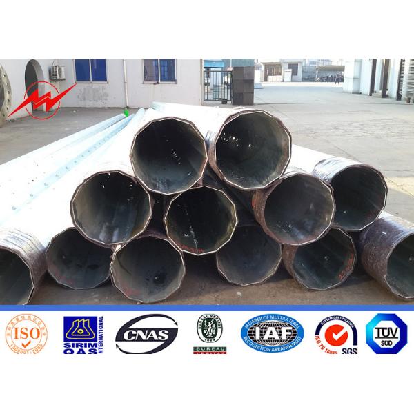 Buy Outdoor Bitumen 20m African Galvanized Steel Power Pole with Cross Arm at wholesale prices