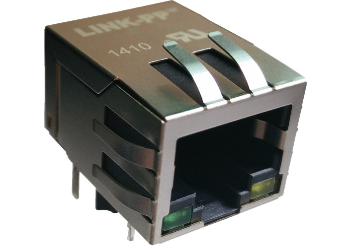 Quality 100base Mounted PCB RJ45 Single Port / 8 Pin RJ45 Connector 13F-67CGYDS2NL for sale