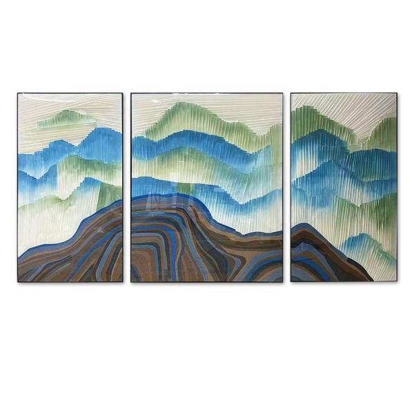 6 Color Print Abstract Still Life Wall Art 3D Handmade Framed Wall Painting Home