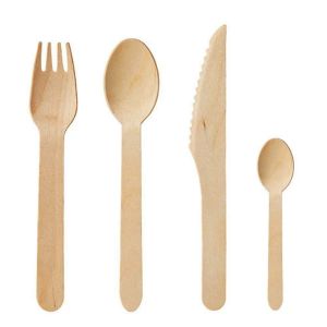 Premium Biodegradable bamboo eco-friendly disposable cutlery customized nature