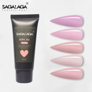 Glitter Acrygel Nail Base Builder Uv Gel Extensions Nude Pink Brown Acrylic Gel