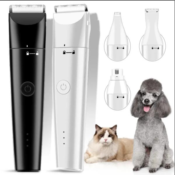20*10*6.2cm 4 In 1 USB Rechargeable Electric Pet Grooming Kit for Dog Cat Hair Trimmer