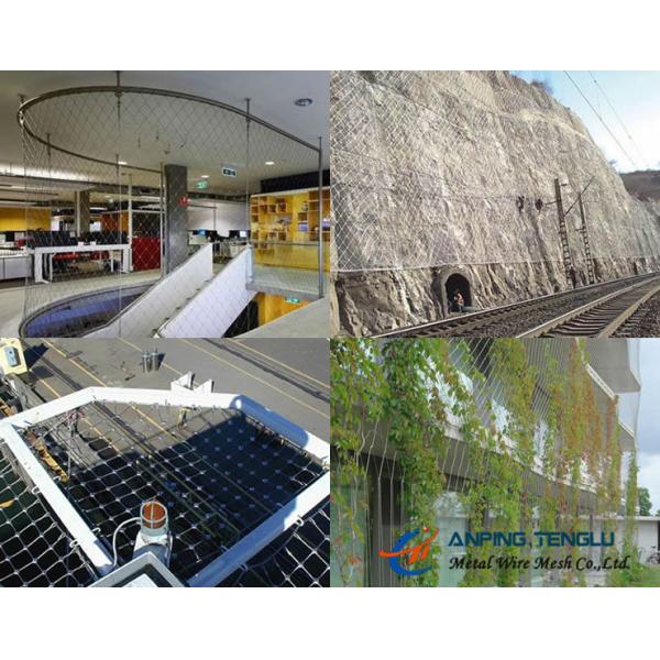 Buy Stainless Steel Rope Mesh With Square Openings, Decoration & Safety Usage at wholesale prices