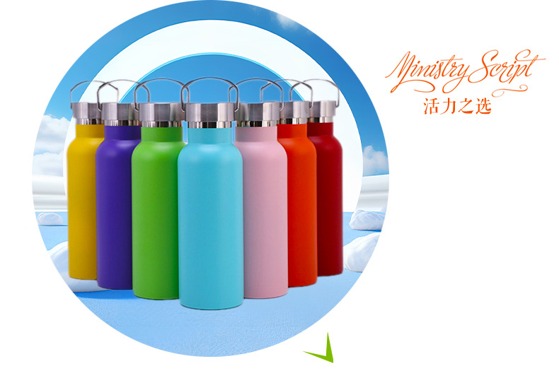 Insulated Portable Cross-border Large-capacity Cup American-style Large-mouth Stainless Steel Sports Water Bottle Outdoor Fashionable Cycling Flask