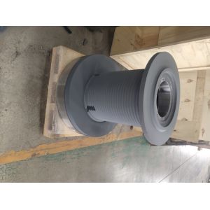 CNC Machined Galvanized Steel Rope Winching Drum With Drawing