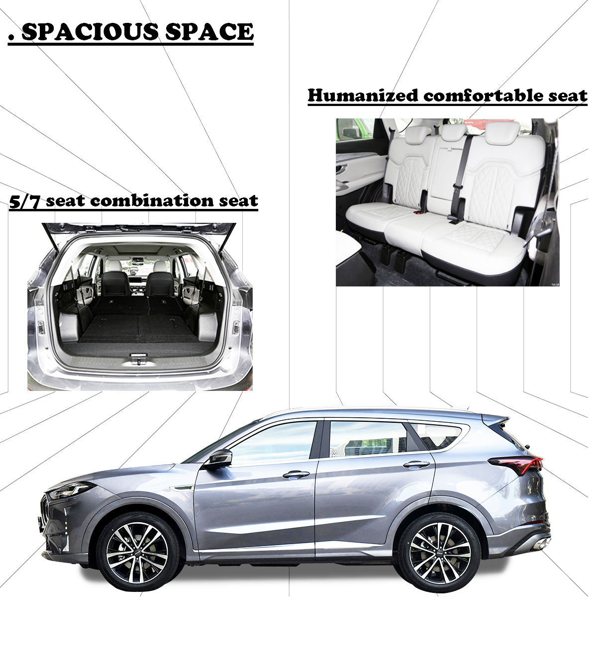 2023 Compact SUV 1.6T Crossover Suv Jetour Dashing Petrol Cars Hybrid Car Sport Utility Vehicle Motor power 1.6T/197hp/L4